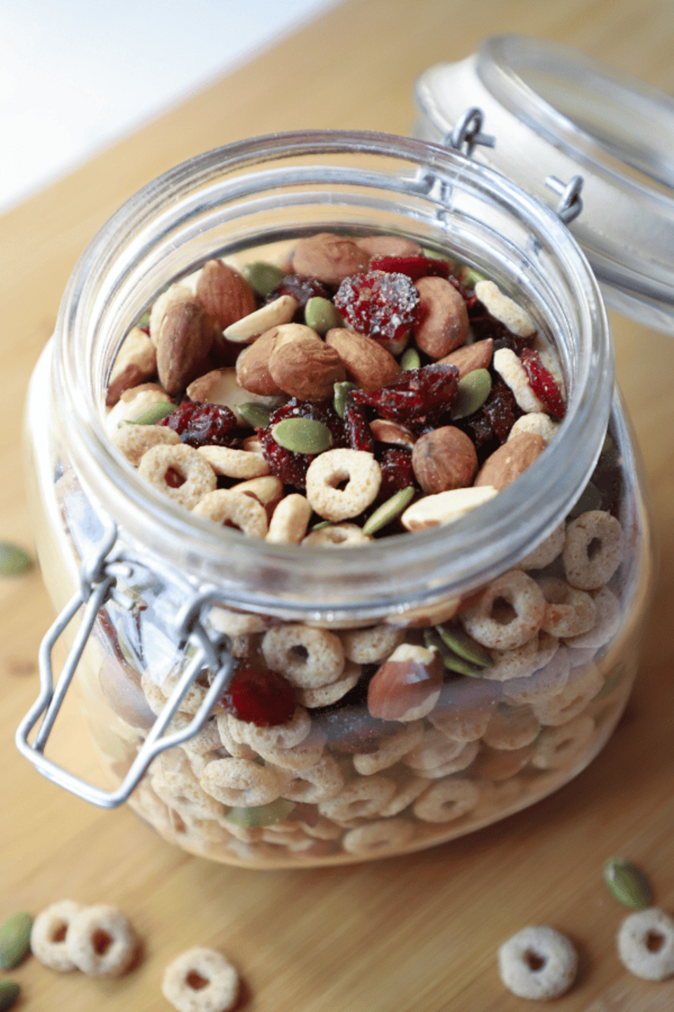 Trail mix in a jar