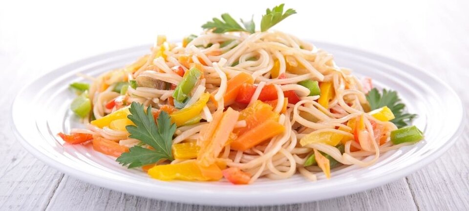 noodles and vegetables