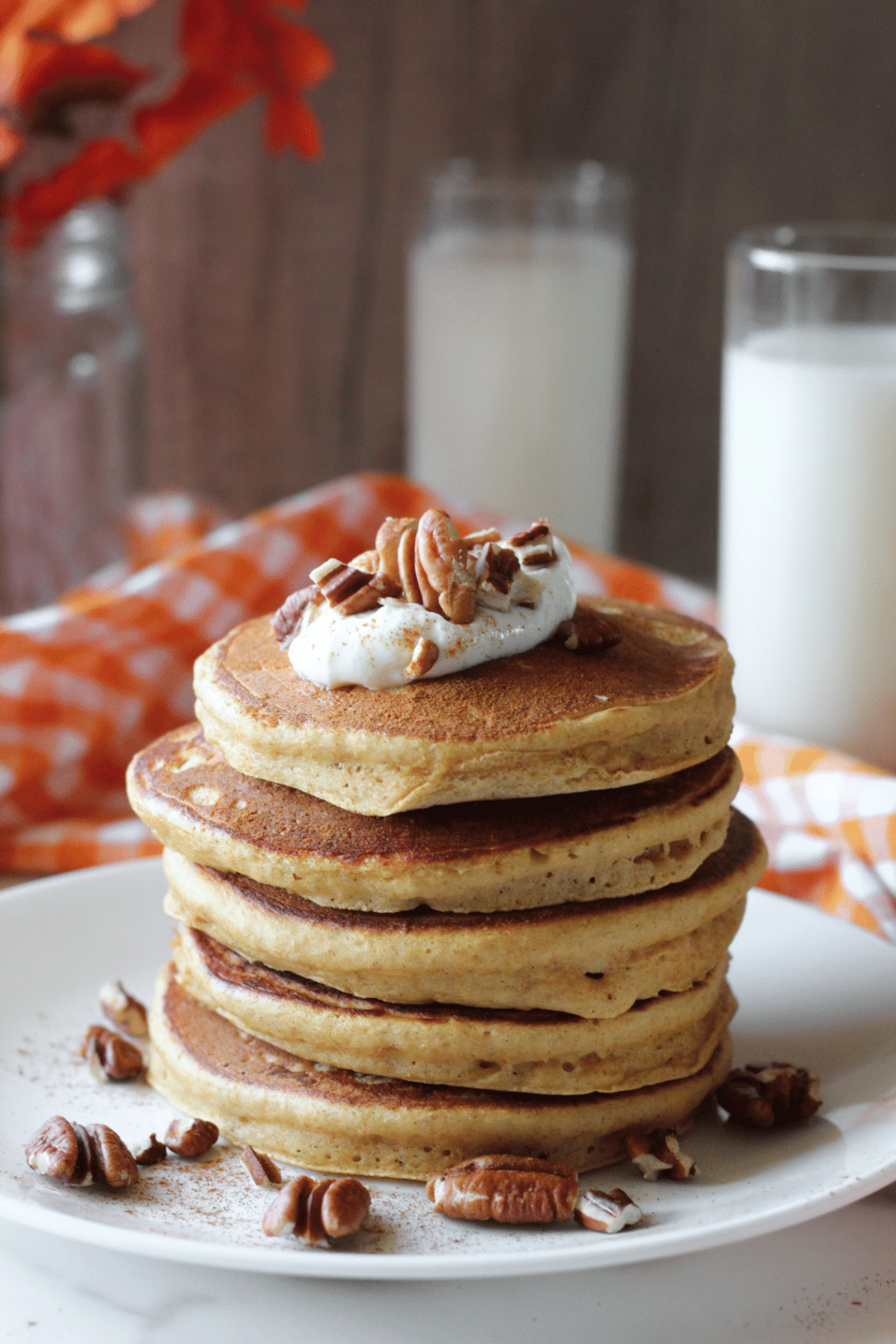 Pumpkin Pancake stack