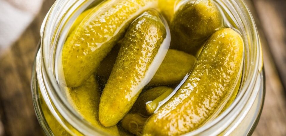 pickles in a jar