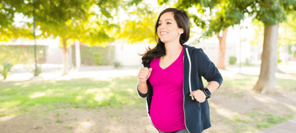 pregnant woman walking