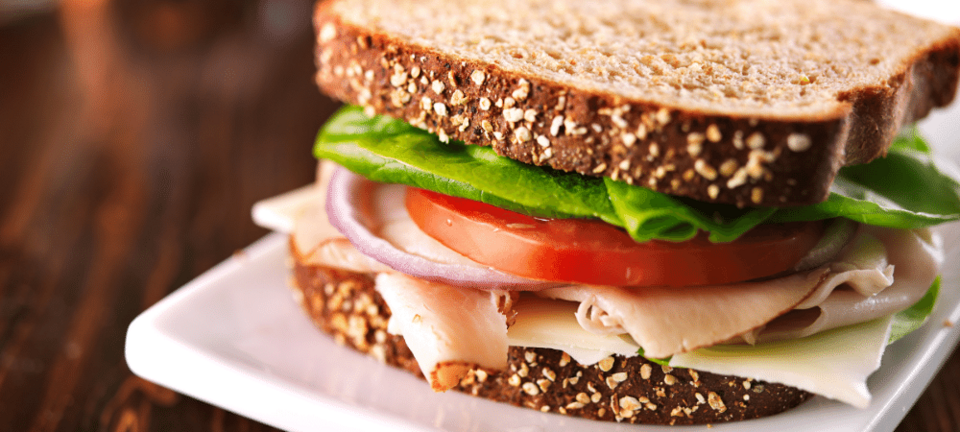 turkey sandwich on a plate