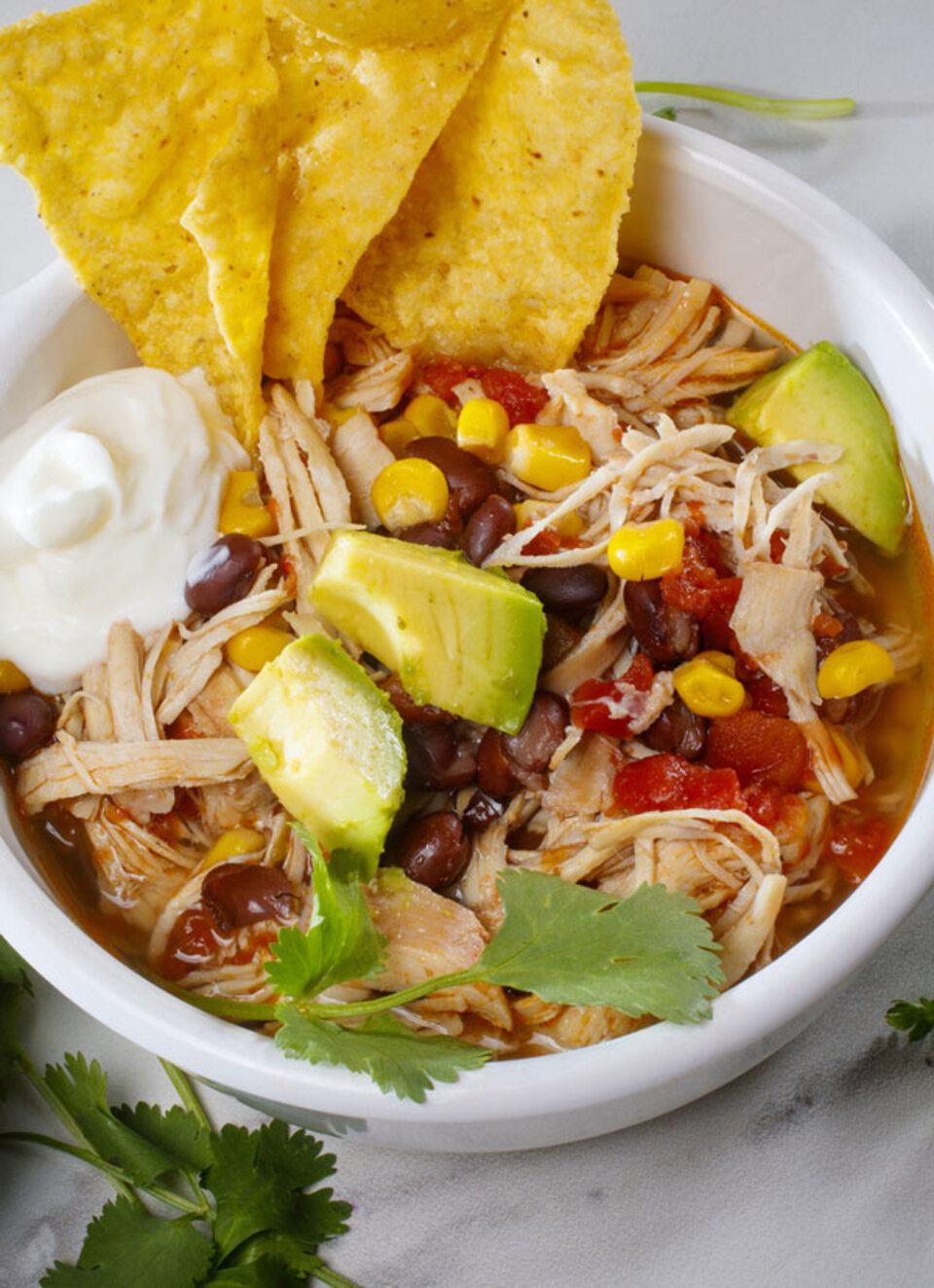 Slow Cooker Chicken Tortilla Soup