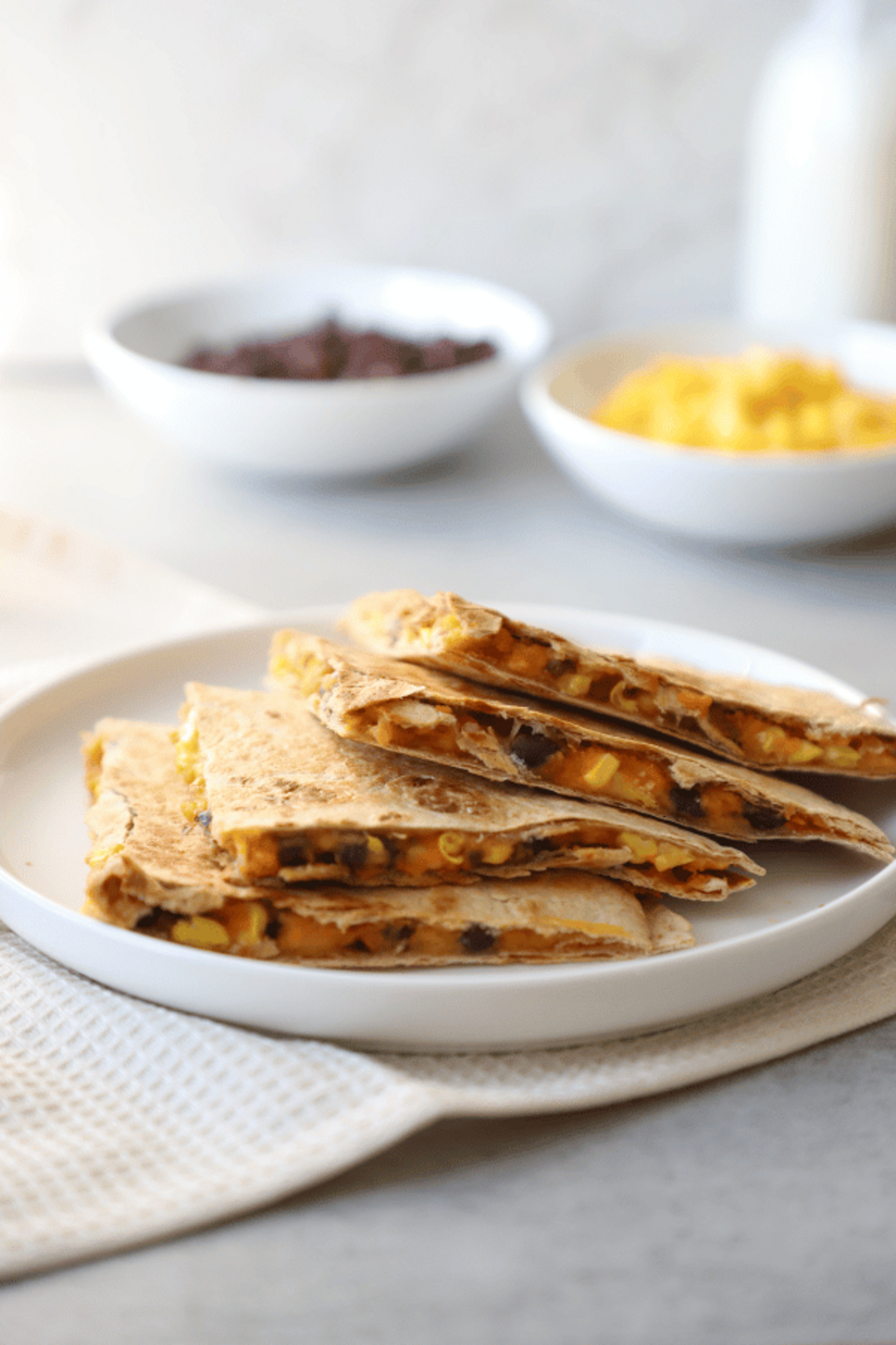 Quesadillas on a plate