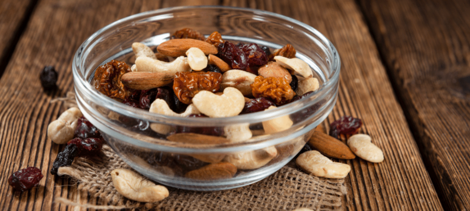 trail mix in a bowl