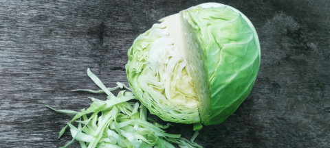 cabbage on a wooden table