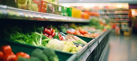 vegetables at a grocery store