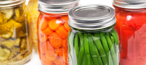 jars of home canned food