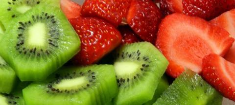 kiwi and strawberries