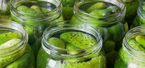 pickles in jars