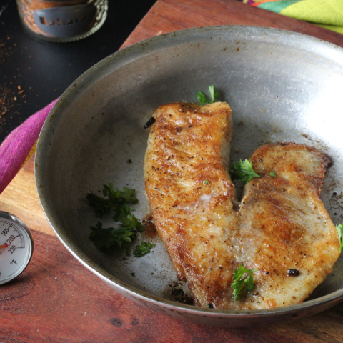 Tilapia in a skillet