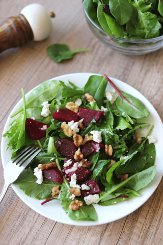 Beet, Walnut and Goat Cheese Salad