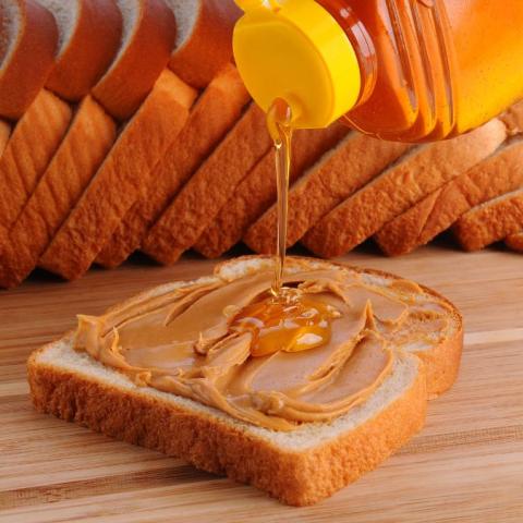 peanut butter and honey sandwich