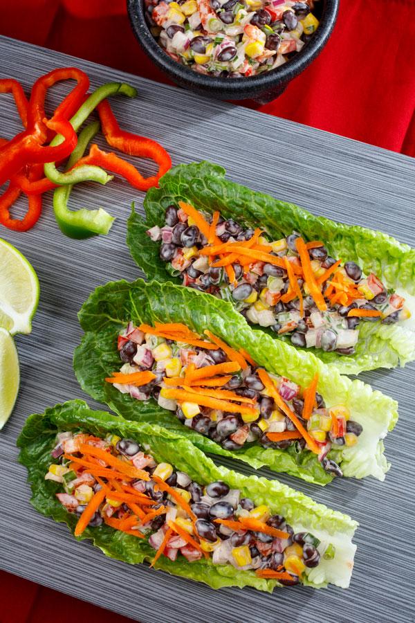 Black Bean Lettuce Wraps