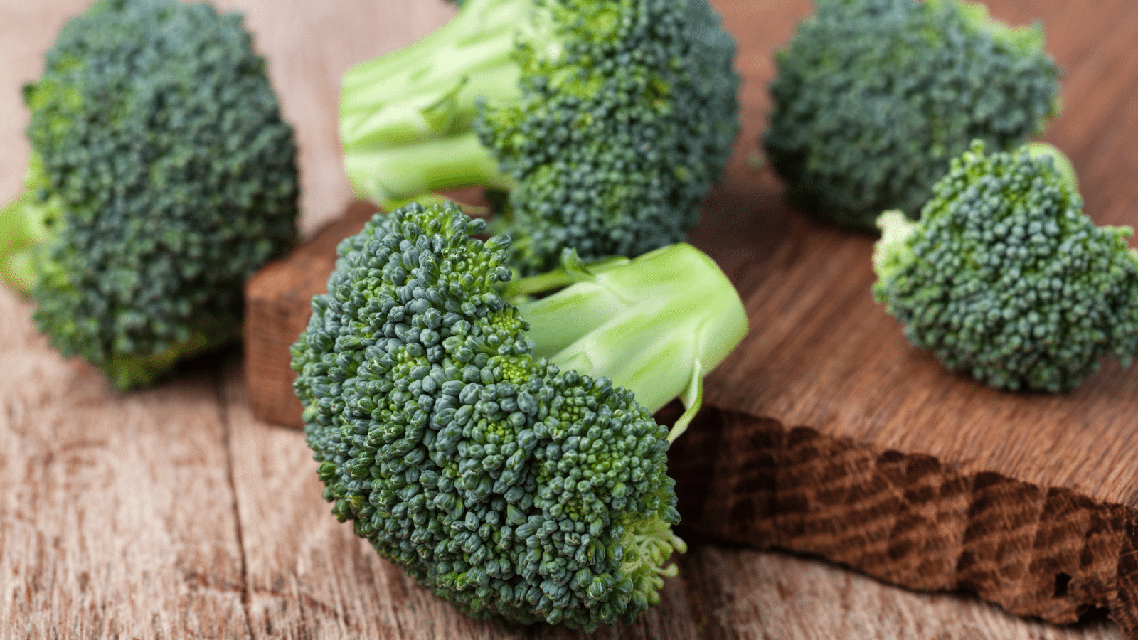 Broccoli on a table.